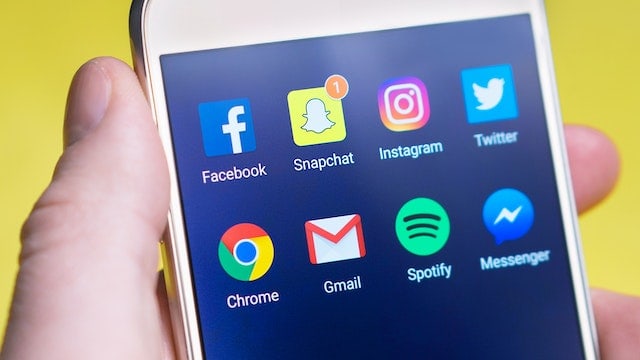 Soziale Medien Social Media Apps phone